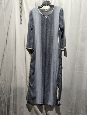 Abaya Styled Saudi Arabian Embroidered Maxi Robe/Dress